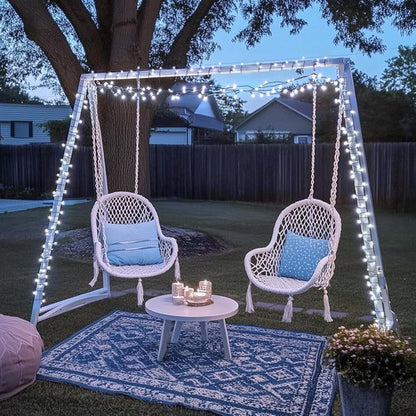 JMEXSUSS 200 LED White Christmas Lights - 66ft Waterproof Twinkle String Lights for Indoor/Outdoor Use