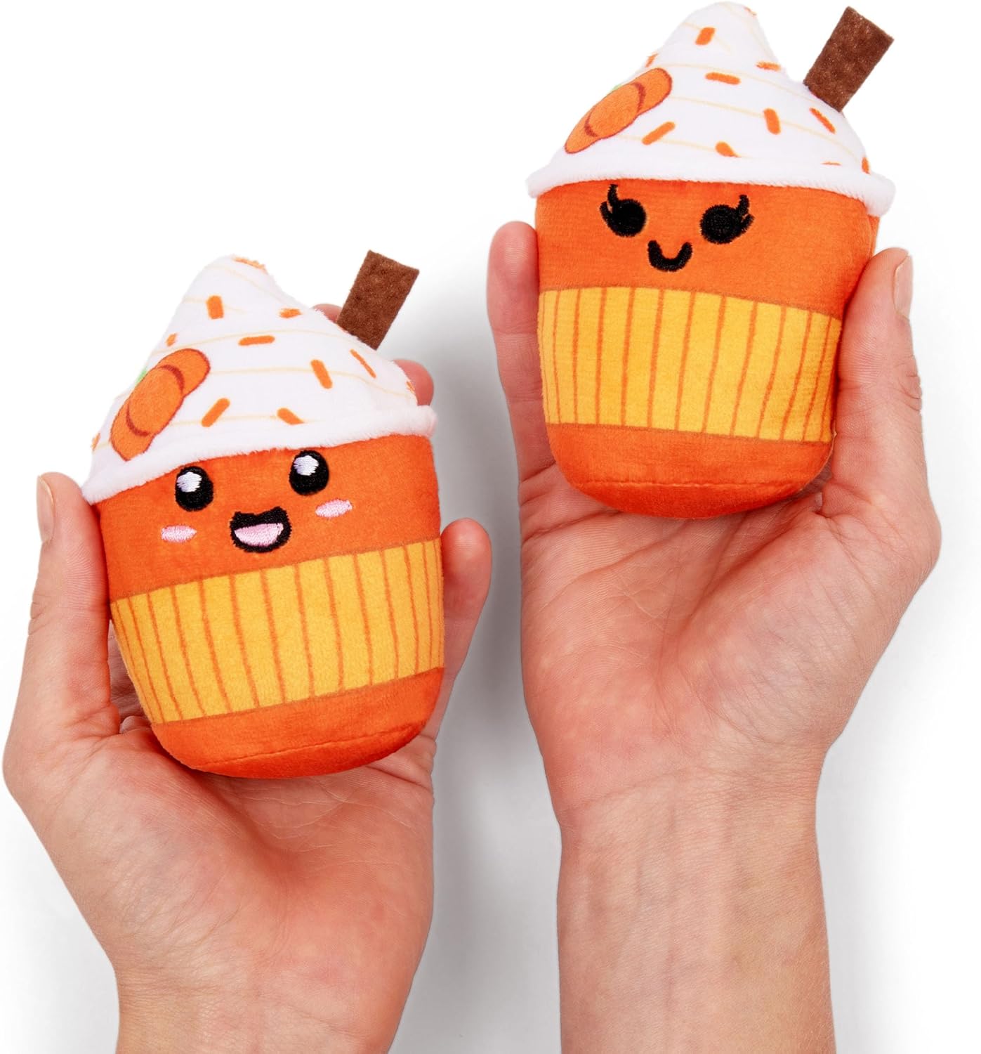 Relatable Emotional Support Lattes - Soft Fall Plushies for All Ages | Perfect Back to School Gifts, 5-Piece Set with Basket