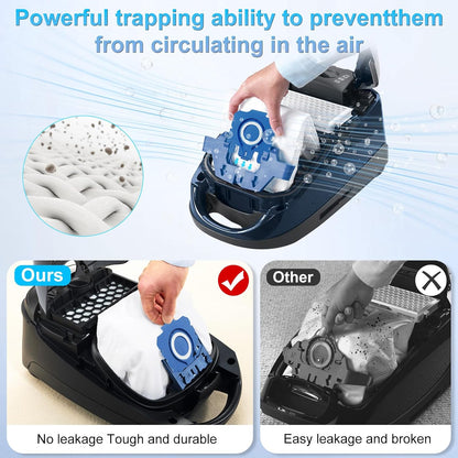 Miele 3D Airclean Dust Bags - Upgraded Replacement for Classic C1, Complete C1-C3, S2-S8 Series