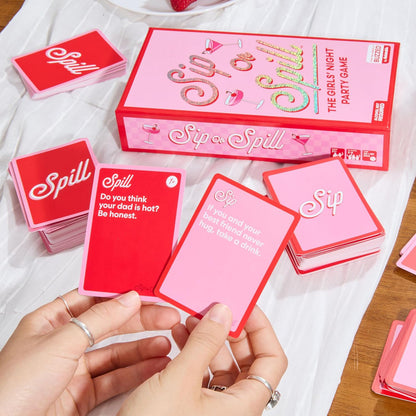 Sip Or Spill | Fun Party Drinking Game for Adults - 200 Cards & Instructions Included
