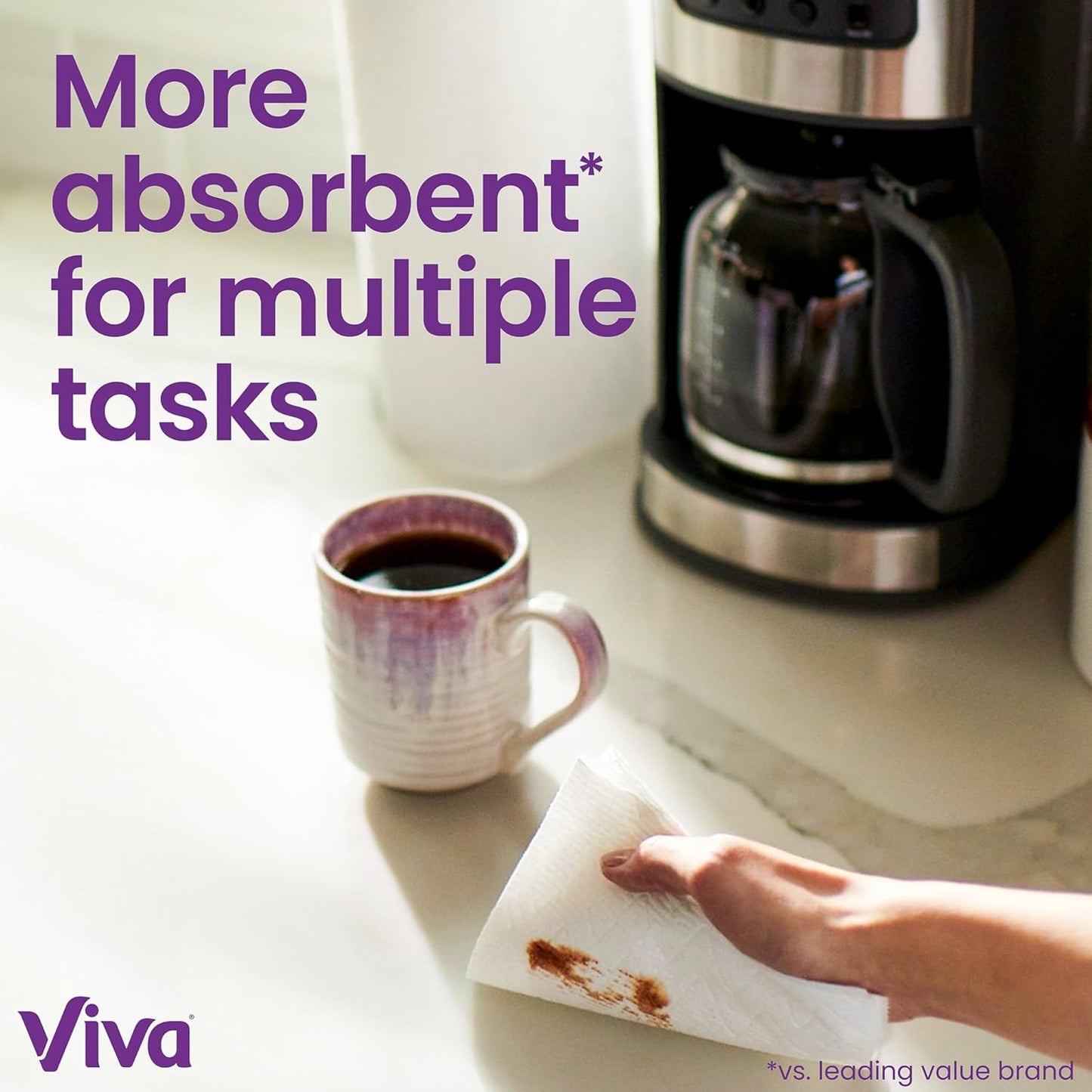 Viva Multi-Surface Cloth Paper Towels - 24 Double Rolls | 110 Sheets Per Roll for Ultimate Cleaning