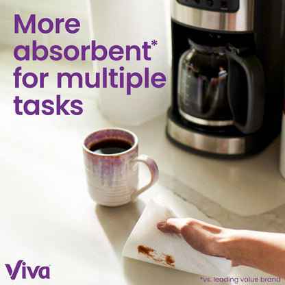 Viva Multi-Surface Cloth Paper Towels - 24 Double Rolls | 110 Sheets Per Roll for Ultimate Cleaning