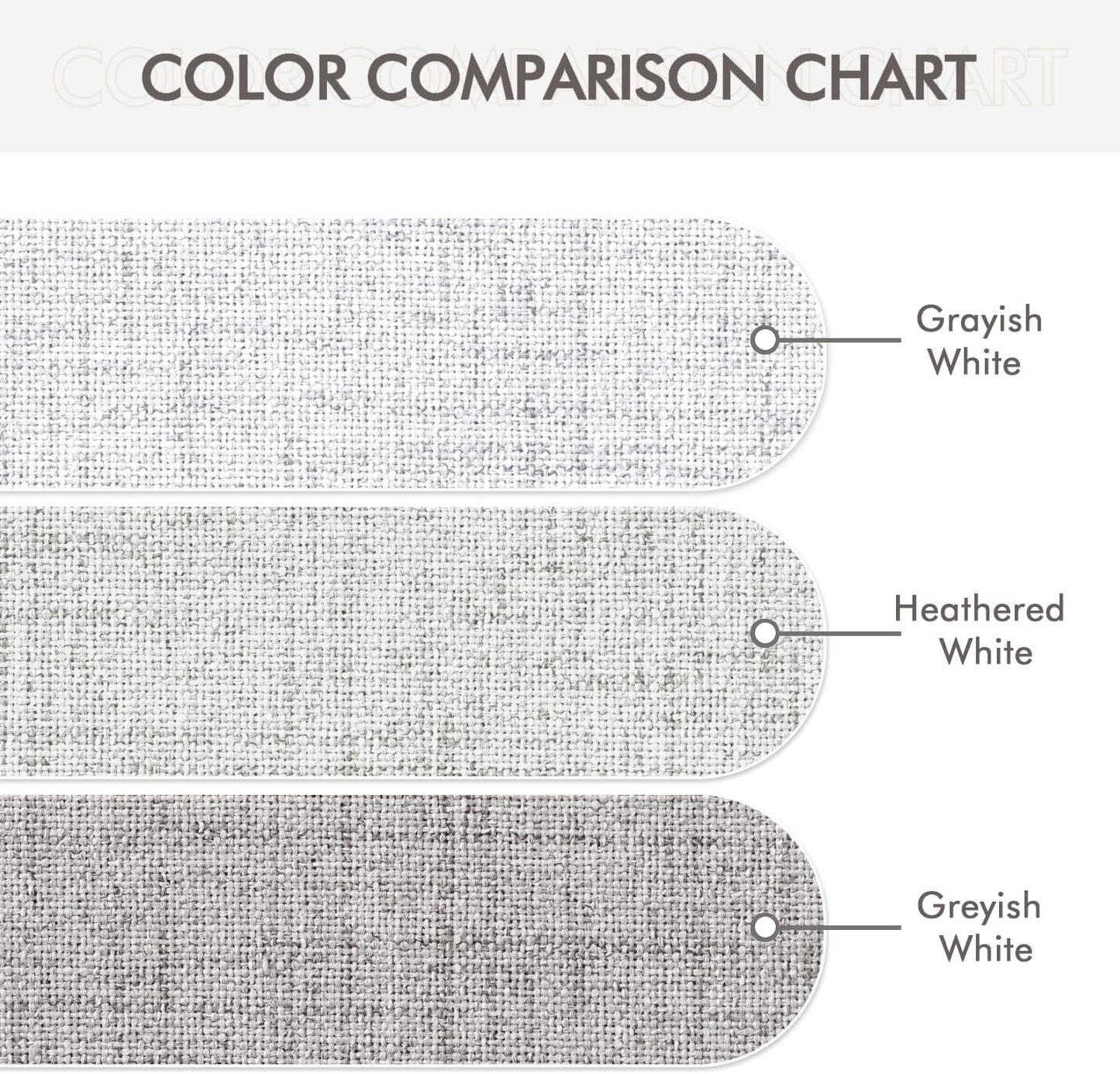 MIULEE Blackout Curtains - 100% Thermal Insulated Linen Texture Drapes | Grayish White, 52x120 Inch (2 Panels)