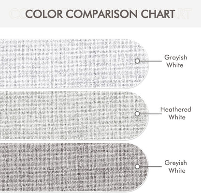 MIULEE Blackout Curtains - 100% Thermal Insulated Linen Texture Drapes | Grayish White, 52x120 Inch (2 Panels)