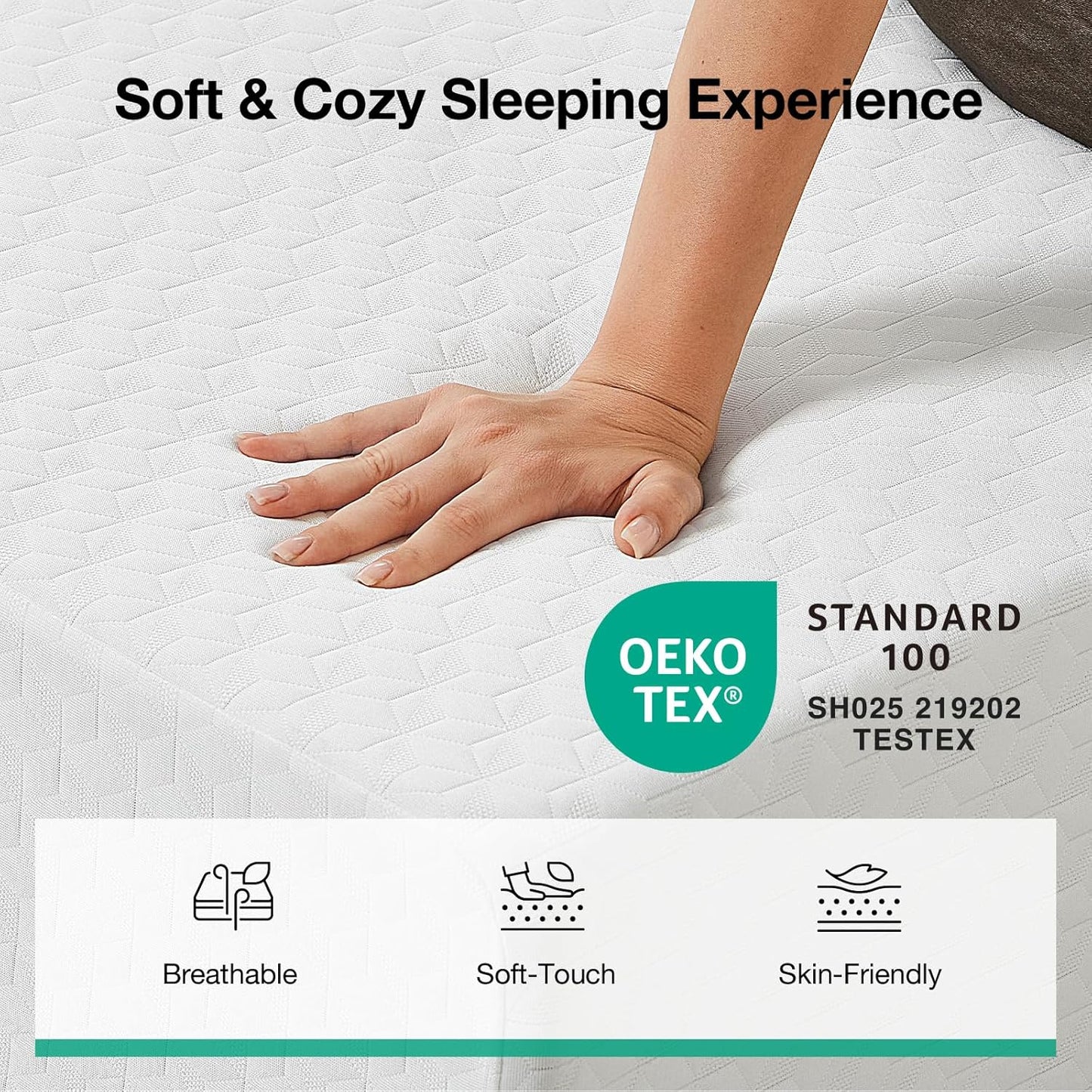 Novilla Twin Size Mattress - 10 Inch Memory Foam for Balanced Support & Cooling Comfort | CertiPUR-US Certified