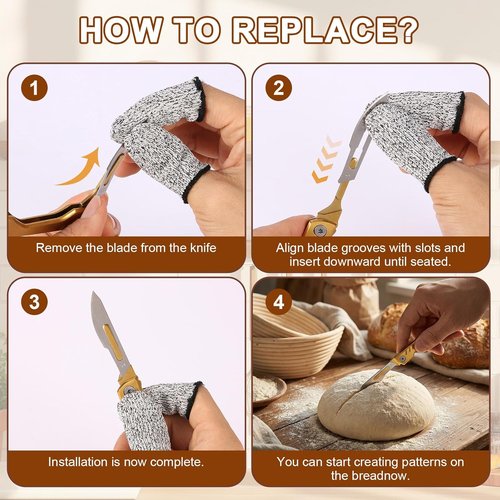 Bread Lame | Sourdough Scoring Tool with 10 Razor Blades - Portable & Folding Design for Perfect Baking