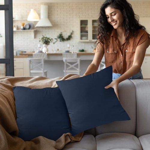 Utopia Bedding 24x24 Pillow Inserts, Set of 2, Navy – Indoor Decorative Throw Pillows for Bed, Sofa & Couch – Soft, Supportive & Fluffy Cushion Inserts
