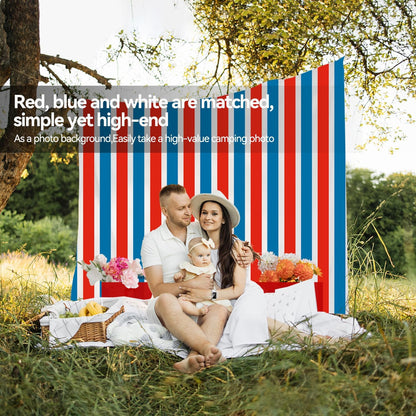 Regine Switzerland 3-Pack Disposable Plastic Tablecloths - Patriotic Striped Design | 72” x 54” for Fourth of July & Parties