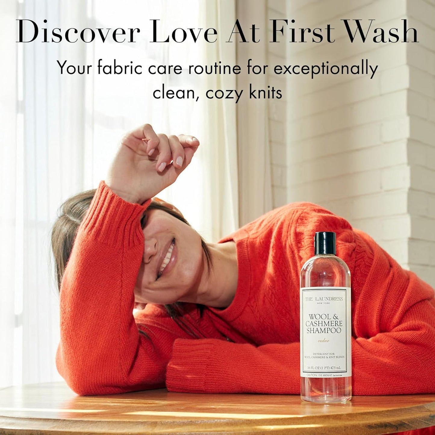 The Laundress Wool & Cashmere Shampoo - Concentrated Liquid Detergent for Delicate Fabrics | 31 Loads, Cedar Scent
