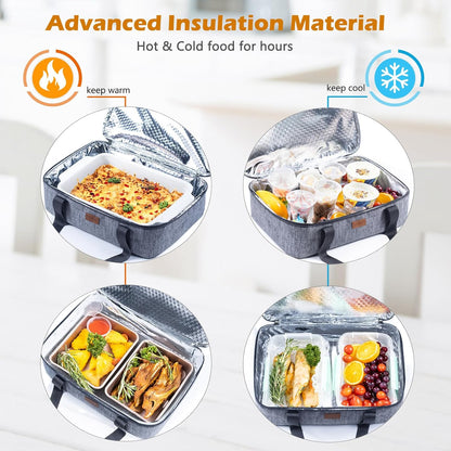 BAGSPRITE Insulated Casserole Carrier - Keeps Food Hot or Cold | Fits 9" x 13" Baking Dish