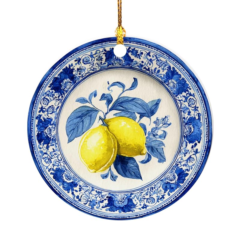 Amalfi Coast Ornament - Ceramic Sorrento Lemons Christmas Keepsake