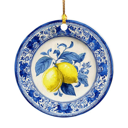 Amalfi Coast Ornament - Ceramic Sorrento Lemons Christmas Keepsake
