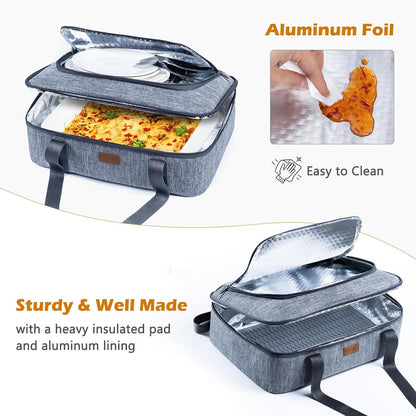 BAGSPRITE Insulated Casserole Carrier - Keeps Food Hot or Cold | Fits 9" x 13" Baking Dish