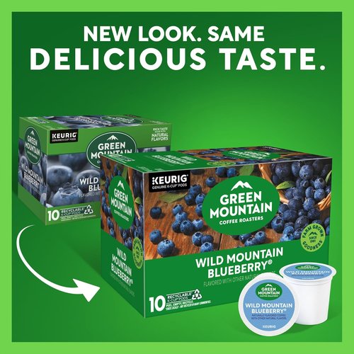 Green Mountain Coffee Roasters Wild Mountain Blueberry K-Cup Pods - Light Roast, 60 Count (6 Packs of 10)
