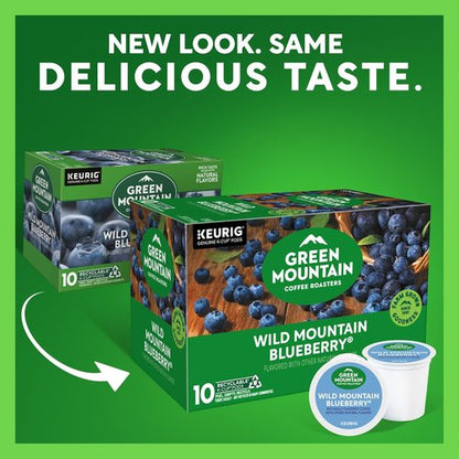Green Mountain Coffee Roasters Wild Mountain Blueberry K-Cup Pods - Light Roast, 60 Count (6 Packs of 10)