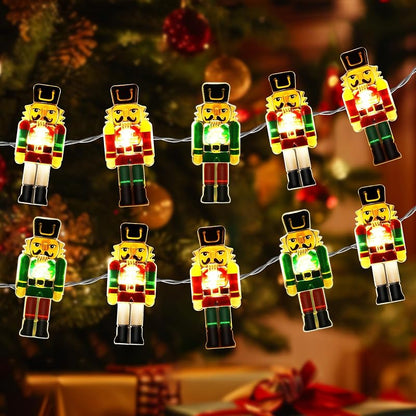 Nutcracker Christmas LED String Lights 10ft 30 LEDs Indoor Outdoor Decor Variation of THIS listing