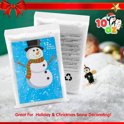 JOYIN 10 Oz Fake Snow | 2 Pack of Artificial Snowflakes for Christmas Tree & Holiday Decor