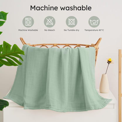 Yoofoss Muslin Swaddle Blankets, Organic Baby Blankets, 47 x 47 Inches Receiving Blanket for Baby Boys and Girls, Baby Essentials for Newborns Soft Breathable