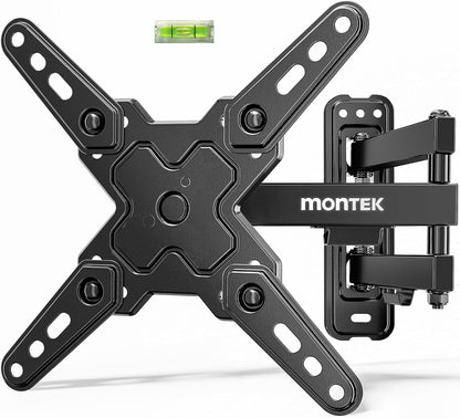 monTEK Full Motion TV Wall Mount Bracket - Swivel & Tilt for 13-43 Inch LED LCD TVs | Max VESA 200x200mm, 44lbs Capacity