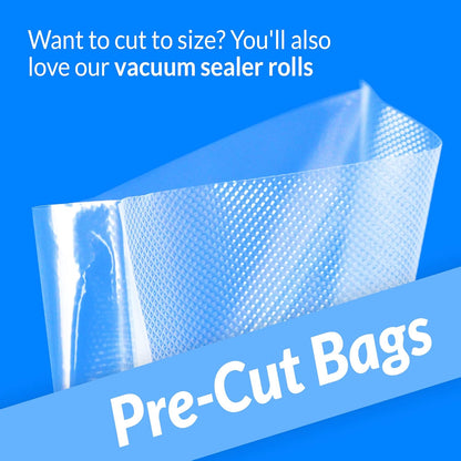 Reli. Vacuum Sealer Bags - 200 Pack Pre-Cut Embossed Food Storage Bags | BPA Free | 8x12 in. Quart Size
