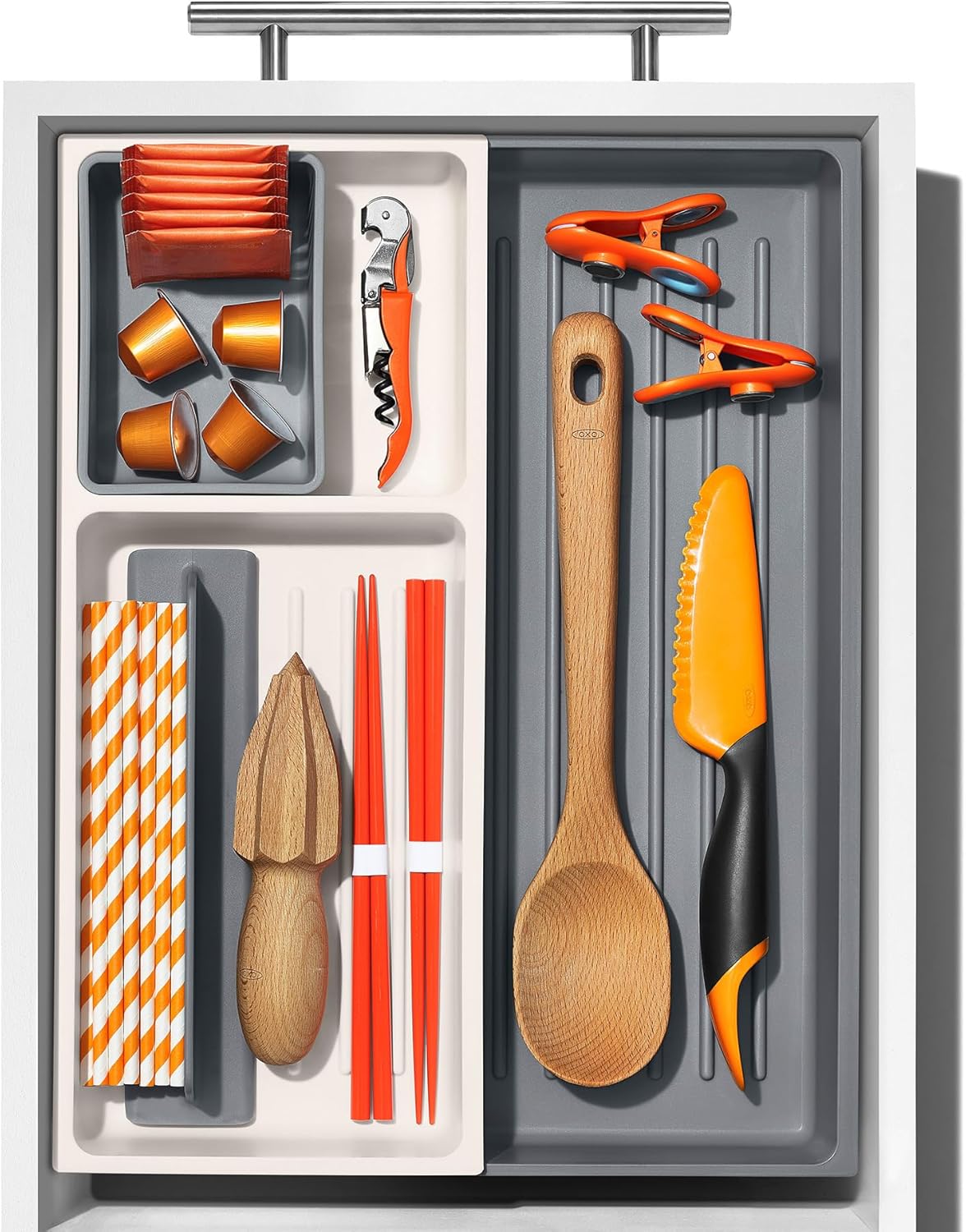 OXO Good Grips Kitchen Tool Drawer Organizer - Expandable Design for Maximum Storage Space