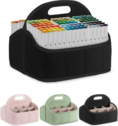 Rexmica Marker Organizer Case - Large Caddy Bag for 210-400 Markers | Versatile Storage for Art & Crafts