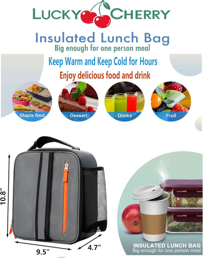 Skiennix Insulated Lunch Box - Portable Stylish Lunch Bag for Men, Teens & Kids | Perfect for Office, School & Picnics