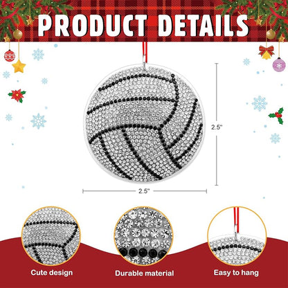 D4DREAM Volleyball Christmas Ornament – Fiber Ball Decoration, A01