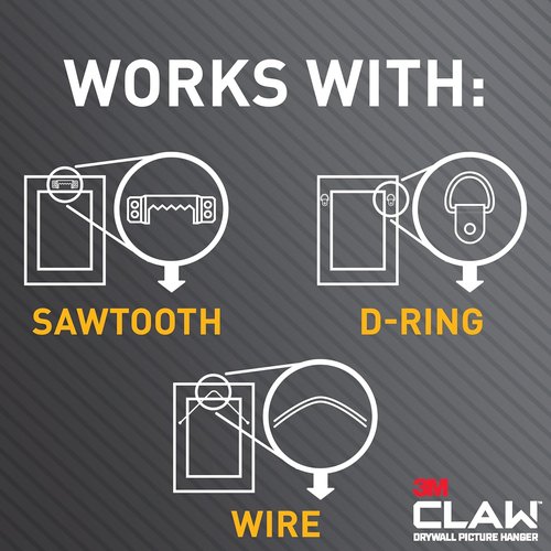 Command X-Large Picture Hanging Strips & 3M CLAW 45 lb. Drywall Hangers Bundle | 4 Hangers, 4 Spot Markers, 10 Strips