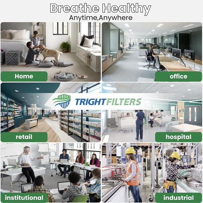 TRIGHTFILTERS 10x10x1 Air Filter - Durable MERV 8 Pleated HVAC & AC Furnace Filters | 6 Pack