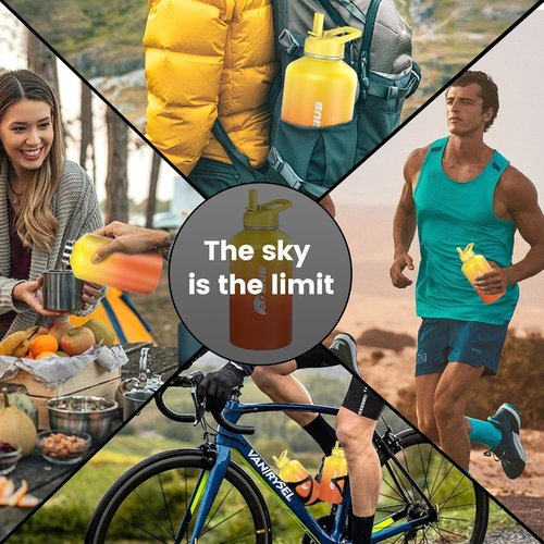 **Simple Modern 40 oz Insulated Water Bottle - Triple Wall Vacuum, Leak Proof & BPA-Free, Sunset Color**