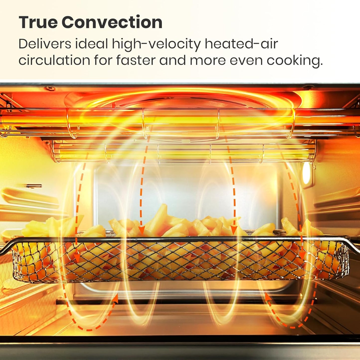 Val Cucina Retro Style Infrared Heating Air Fryer Toaster Oven - Extra Large 10-in-1 Convection Oven | Almond Yellow, Easy Clean with Recipe Book