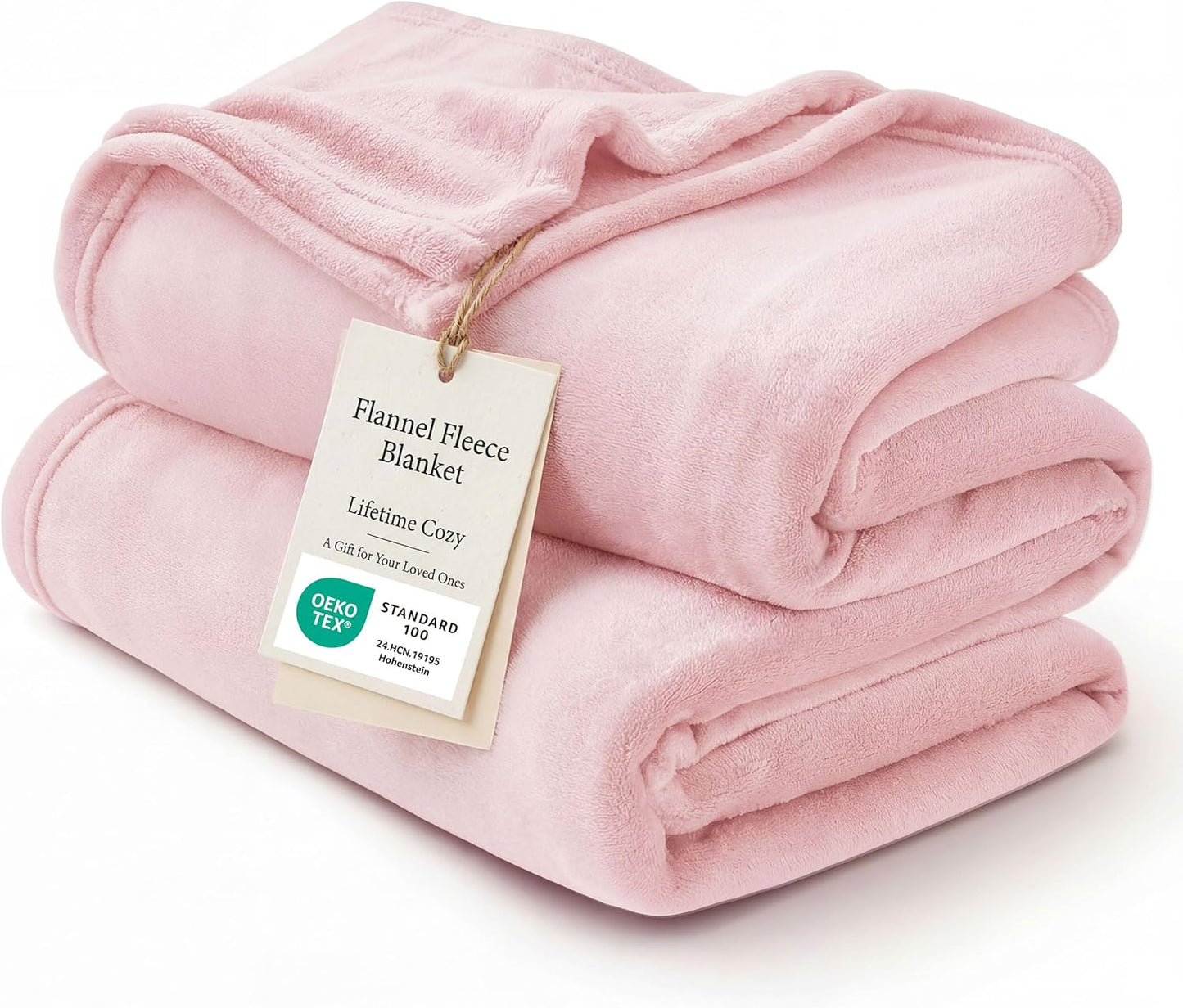 Bedsure GentleSoft Pink Fleece Throw Blanket - Cozy 300GSM Soft Blanket for Couch, 50x60 Inches