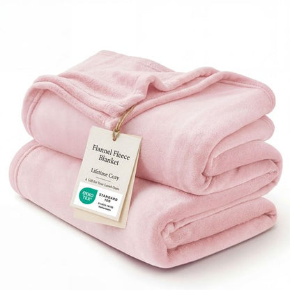 Bedsure GentleSoft Pink Fleece Blanket - 300GSM Soft Lightweight Plush Cozy Blankets for Bed, Sofa, Couch, Travel, Camping, 50x70 inches