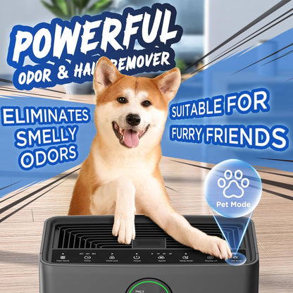 MOOKA Air Purifier - Large Room Coverage Up to 2200 Sq.Ft | Washable Filter & PM 2.5 Display for Pets & Home
