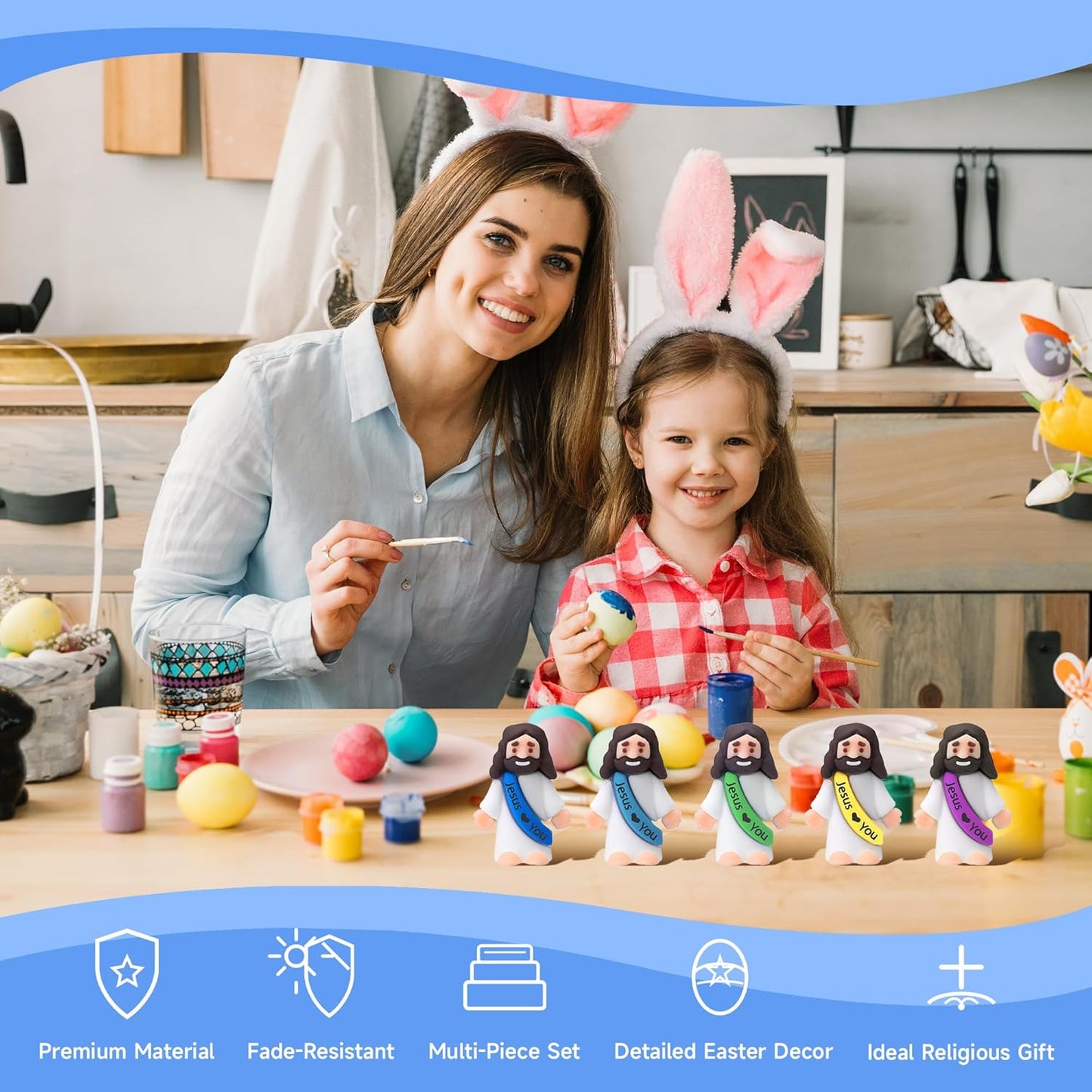 Skiennix 40Pcs Little Jesus Figures - Religious Action Figurines for Gifts | Perfect for Easter & Christmas