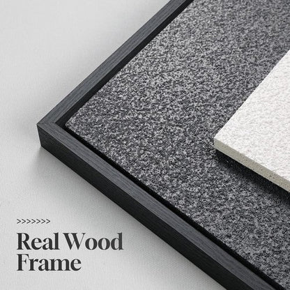 Large 3D Textured Framed Black and White Abstract Wall Art | Modern Minimalist 3-Piece Set for Living Room