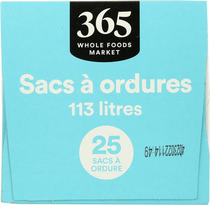 365 by Whole Foods Market | Flextra Strength 30 Gallon Drawstring Trash Bags - 25 Count Pack