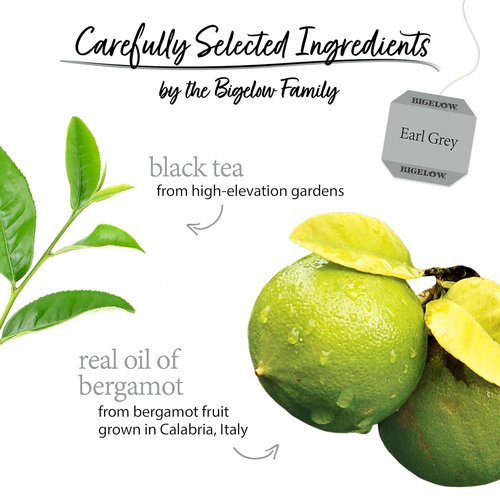 Bigelow Tea Earl Grey Black Tea - Kosher Certified, 20 Bags, 1.18 Ounces (Pack of 6)