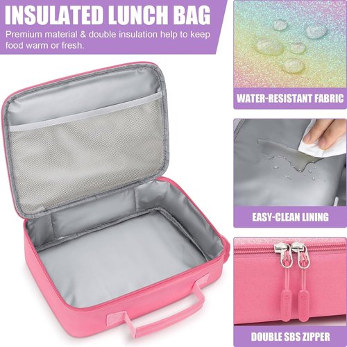 Fimibuke Kids Bento Lunch Box - Insulated 4-Compartment Design with Stainless Steel Food Jar & Utensils | Perfect Back to School Gift for Ages 3-12