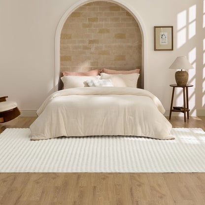 Bedsure 5x7 Fluffy Area Rugs for Living Room, Machine Washable Rugs, Non-Slip Backing, Non-Shedding, Pet Friendly Throw Rug for Bedroom Dining Room, Coconut White