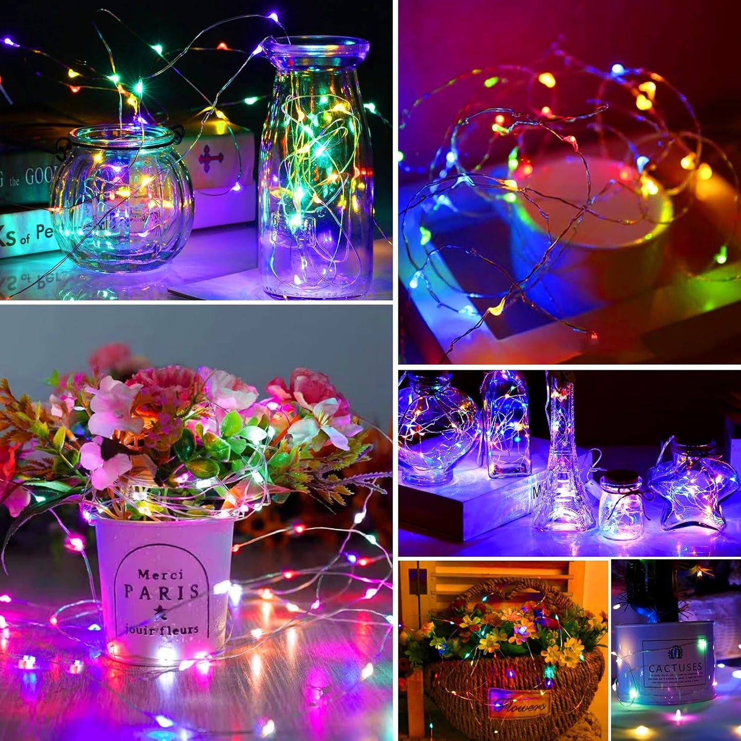 ZGWJ Fairy Lights - 12 Pack Battery Operated Twinkle String Lights | 20 LED, 7FT Waterproof for Indoor & Outdoor Decor