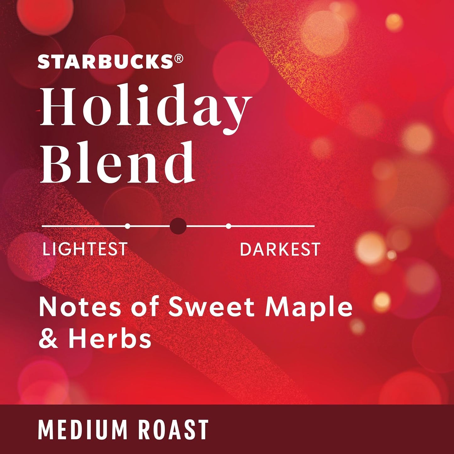 Starbucks Ground Coffee - Medium Roast Holiday Blend | 100% Arabica, 17 oz Bag
