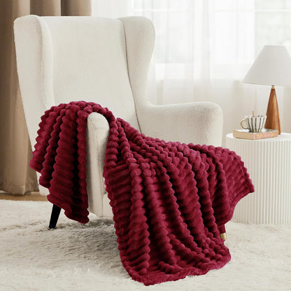 Bedsure GentleSoft Red Fleece Blanket - Cozy Soft Throw for Couch, Perfect for Women & Girls, 60x80 Inches