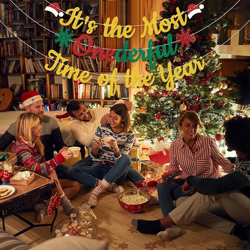 Its the Most Onederful Time of the Year Banner – Christmas First Birthday Party Decor