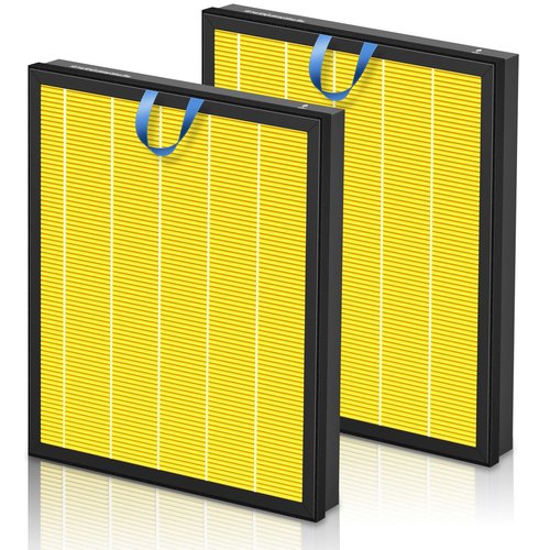 Vital 200S Pet Care Replacement Filter for LEVOIT Vital 200S and Vital 200S-P Air Purifier, High Efficiency Activated Carbon Filter, Vital 200S-RF-PA, 2 Pack, Yellow
