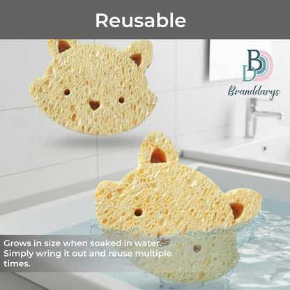 Skiennix Black Stainless Steel Sponge Holder - Rotating Drain Spout & High Brush Holder | Kitchen Sink Organizer with 2 Bear Sponges
