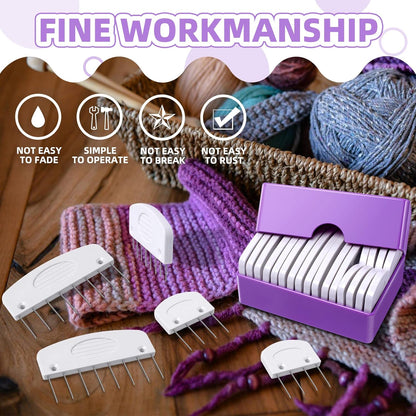 Skiennix Knit Blockers Kit - 20Pcs Blocking Combs for Knitting, Crochet & Lace Projects