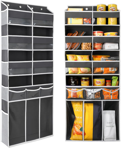 Over The Door Organizer by Extra Large | Heavy-Duty 8 Compartment Storage with Clear Pockets - 57 Inch Height