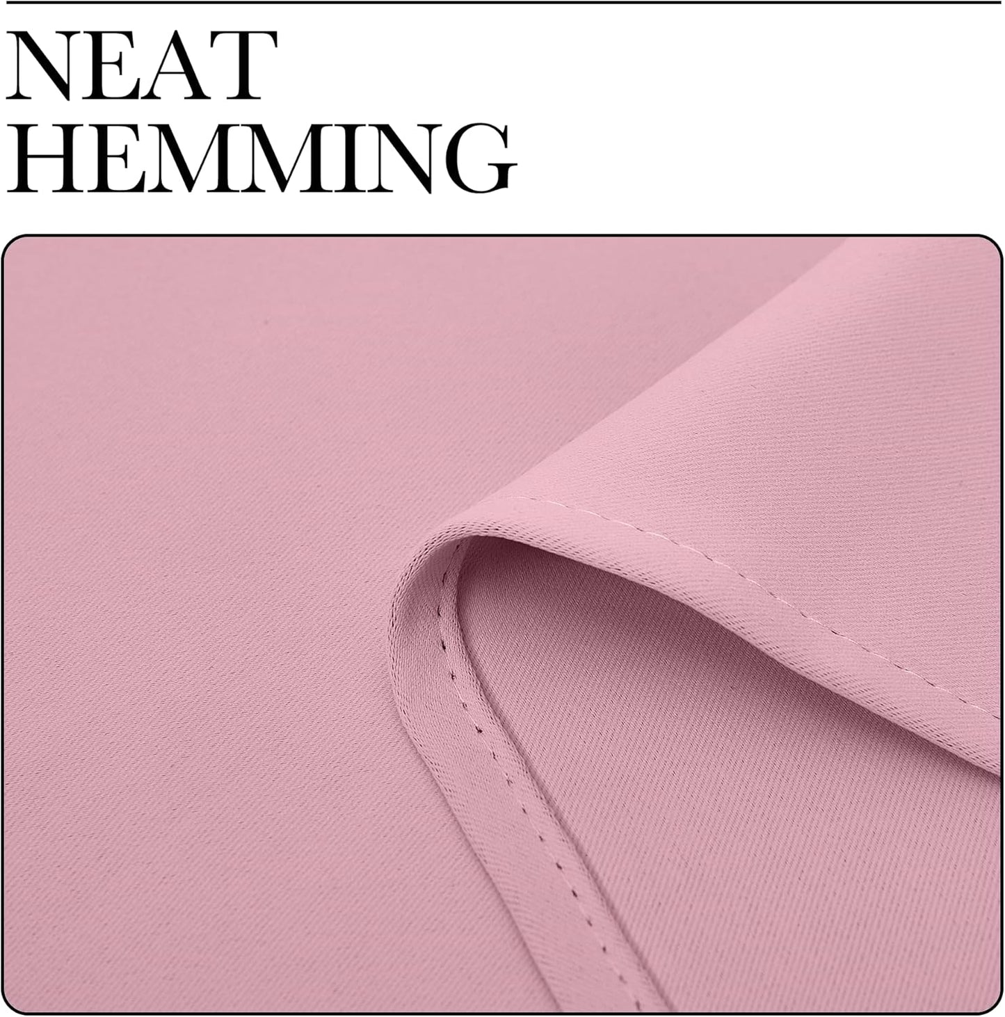 NICETOWN Blackout Curtain Panels - Thermal Insulated Grommet Drapes for Basement | Crystal Pink, 34x84" (1 Pair)